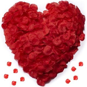 1000 Pcs Artificial Plant Silk Rose Petals Decoration For Romantic Night, Event, Party, Decoration, Color Red Rose Petals